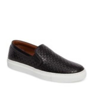 aquatalia slip on sneakers
